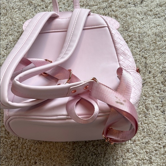 Loungefly Pink Woven Backpack with Ear Accents - Picture 6 of 6
